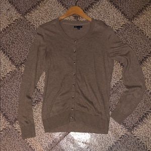 NWOT GAP Basic Brown Heather Cardigan